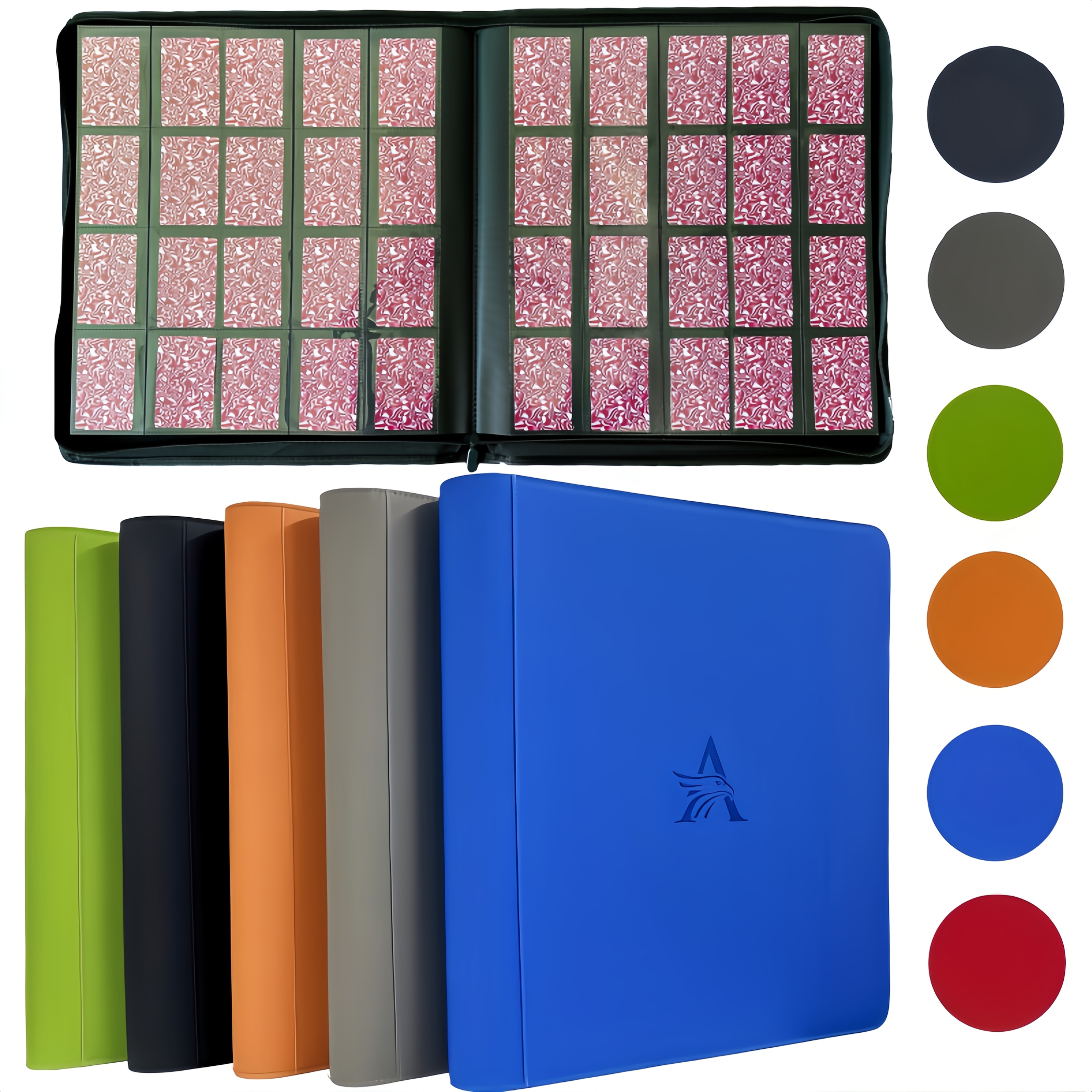 20 pocket card binder premium zip trading card binder 1280 - Temu
