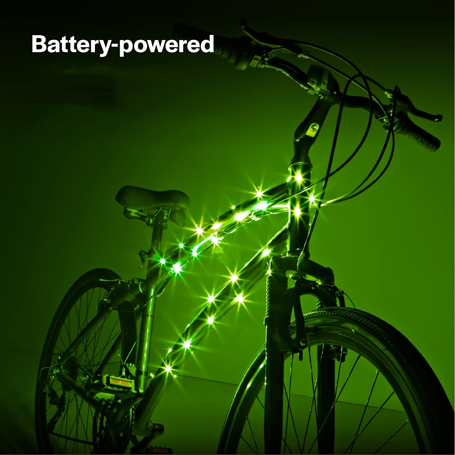 Battery powered bike lights sales