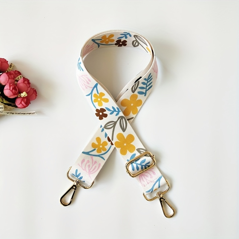TEMU 1pc Of Printed Webbing, Fashionable Printed Wide Shoulder Strap, Adjustable Replacement Strap Suitable For Bags, Diy Wallet Making
