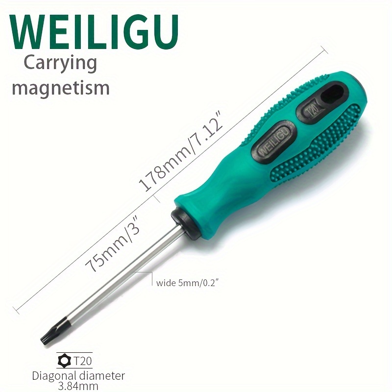 TEMU Weiligu Handle Hexagon Screwdriver, Handle Anti-slip Screwdriver, Extended Screwdriver, Screwdriver Set.