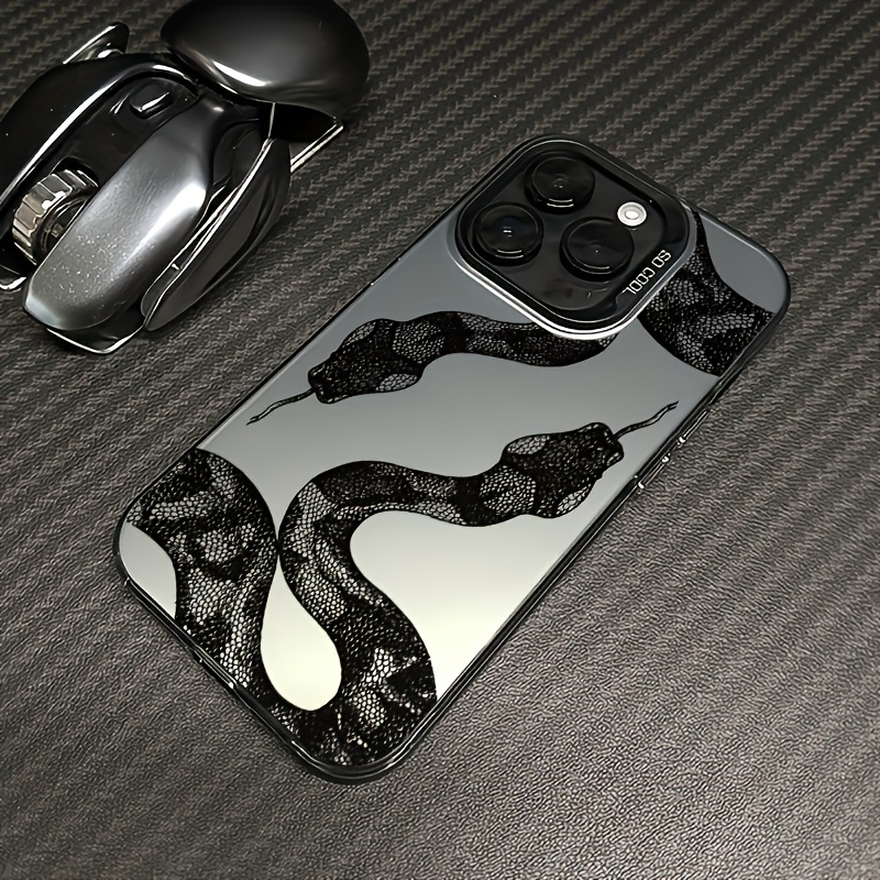 TEMU Phone Case - And Python Imd Color Silver Phone Case Is Stylish And High-quality, Featuring A For Protection. A For Spring And Summer, Compatible