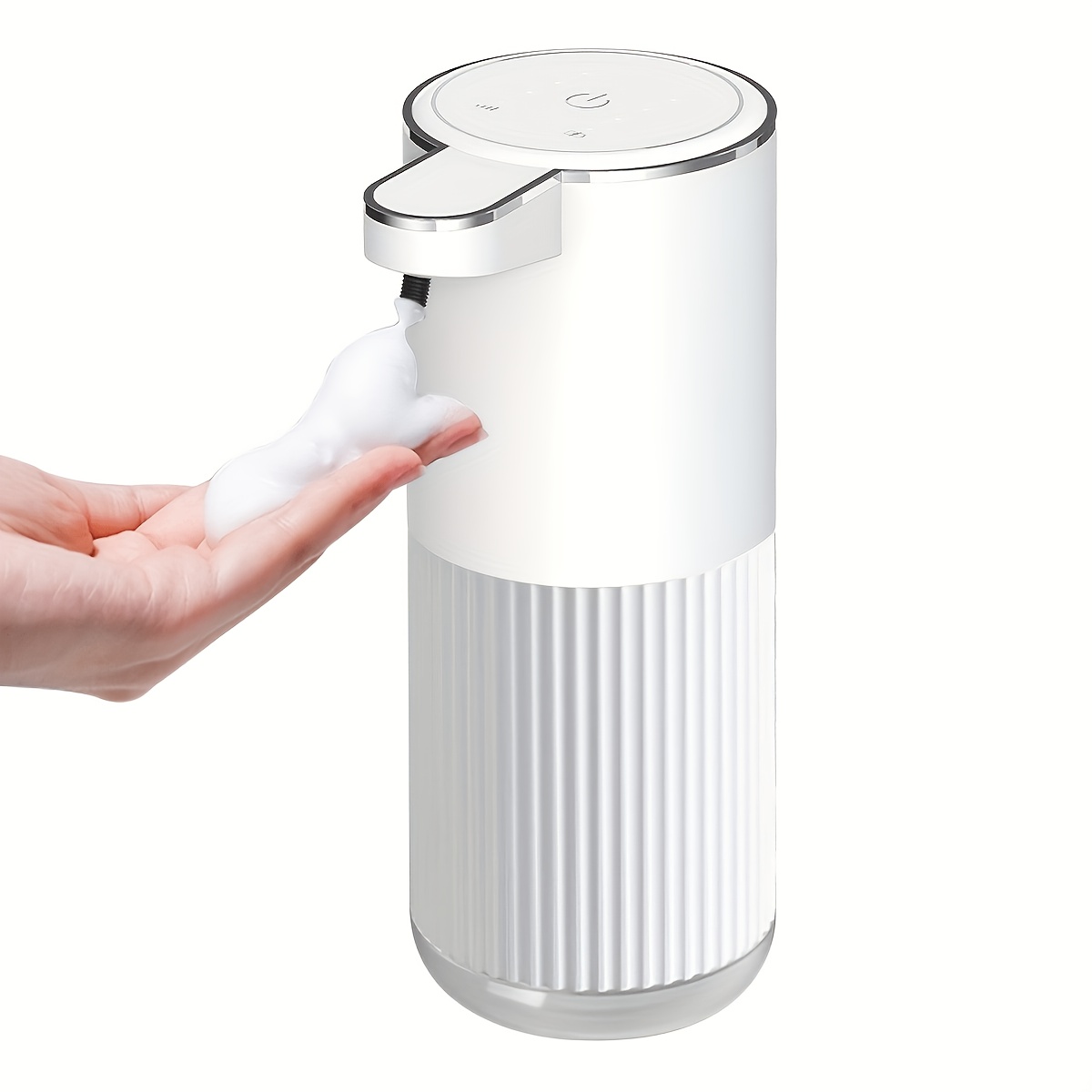 TEMU Hotu Automatic Foam Soap Dispenser, Usb Rechargeable Touchless Foaming Liquid Dispenser With Infrared Smart Sensor, Foam Pump For Home Bathroom