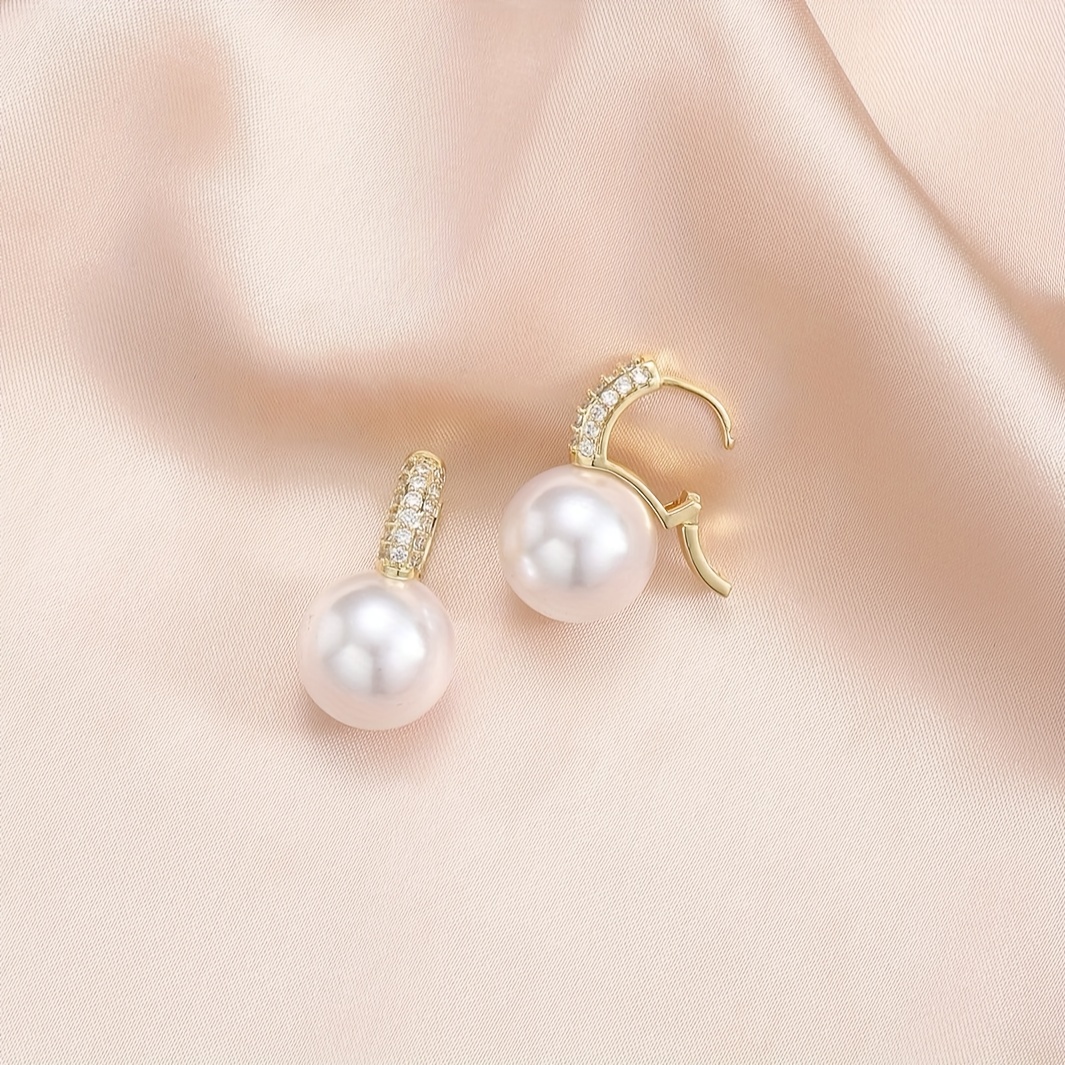 Retro Temperament Korean Influencer Pearl Ear Clips