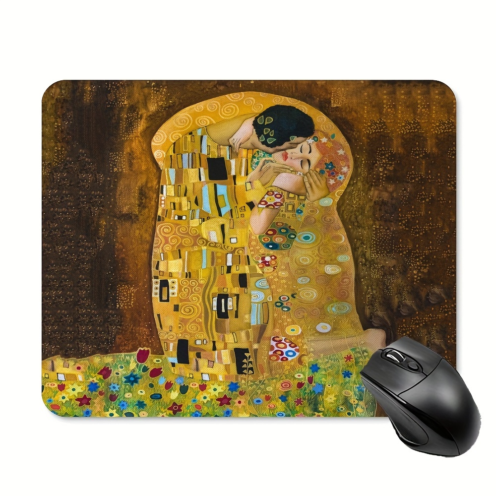 

Gustav Klimts The Kiss Mouse Pad Thickened 9.45 * 7.9 Inches 3mm Thick Computer Anti-skid Rubber Mouse Pad