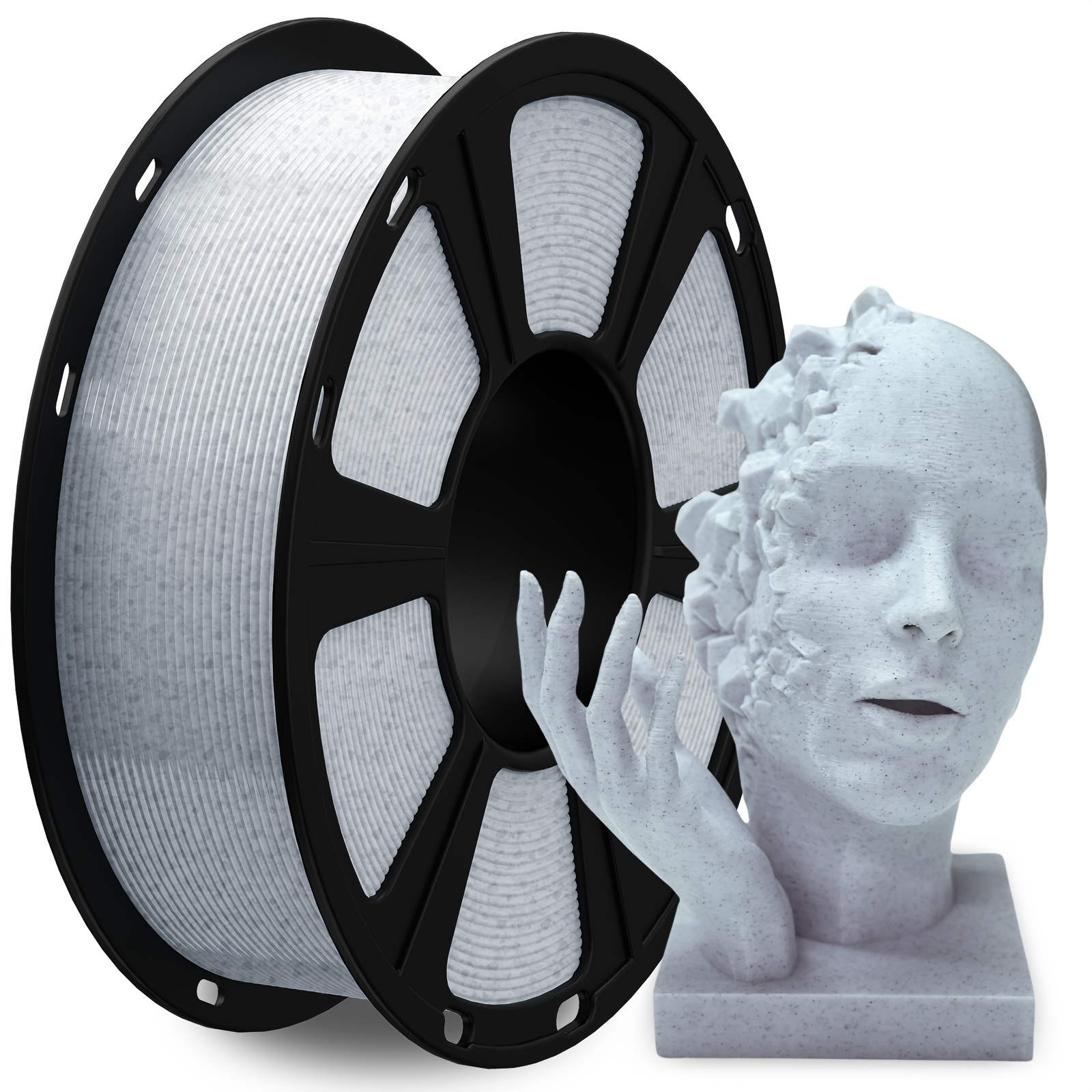 TEMU Geeetech PLA Marmor-Filament geeignet für 3D-Drucker, 1 kg (2,2 lbs), 1,75 mm 3D-Druckfilament mit einzigartigem Aussehen, passend für die