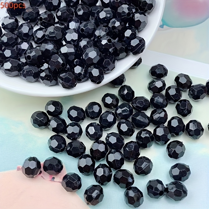 TEMU 500pcs32 Transparent 8mm Corner Beads, Suitable For Diy, Mobile Phone Chains, Handbags, Home Furnishings, Jewelry Products