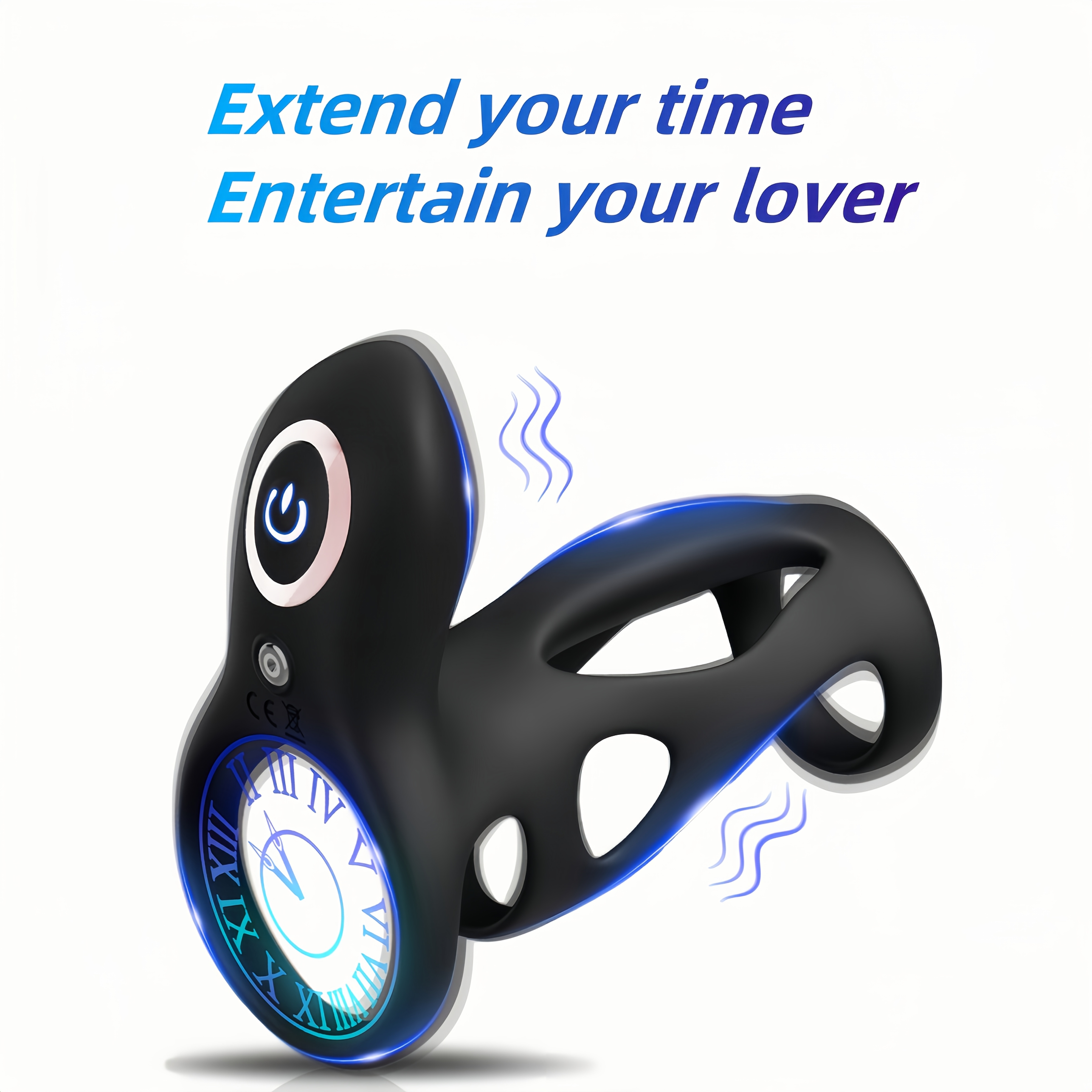 Male Cock Ring with 2 Motors and 10 Modes Vibrator - Image 2