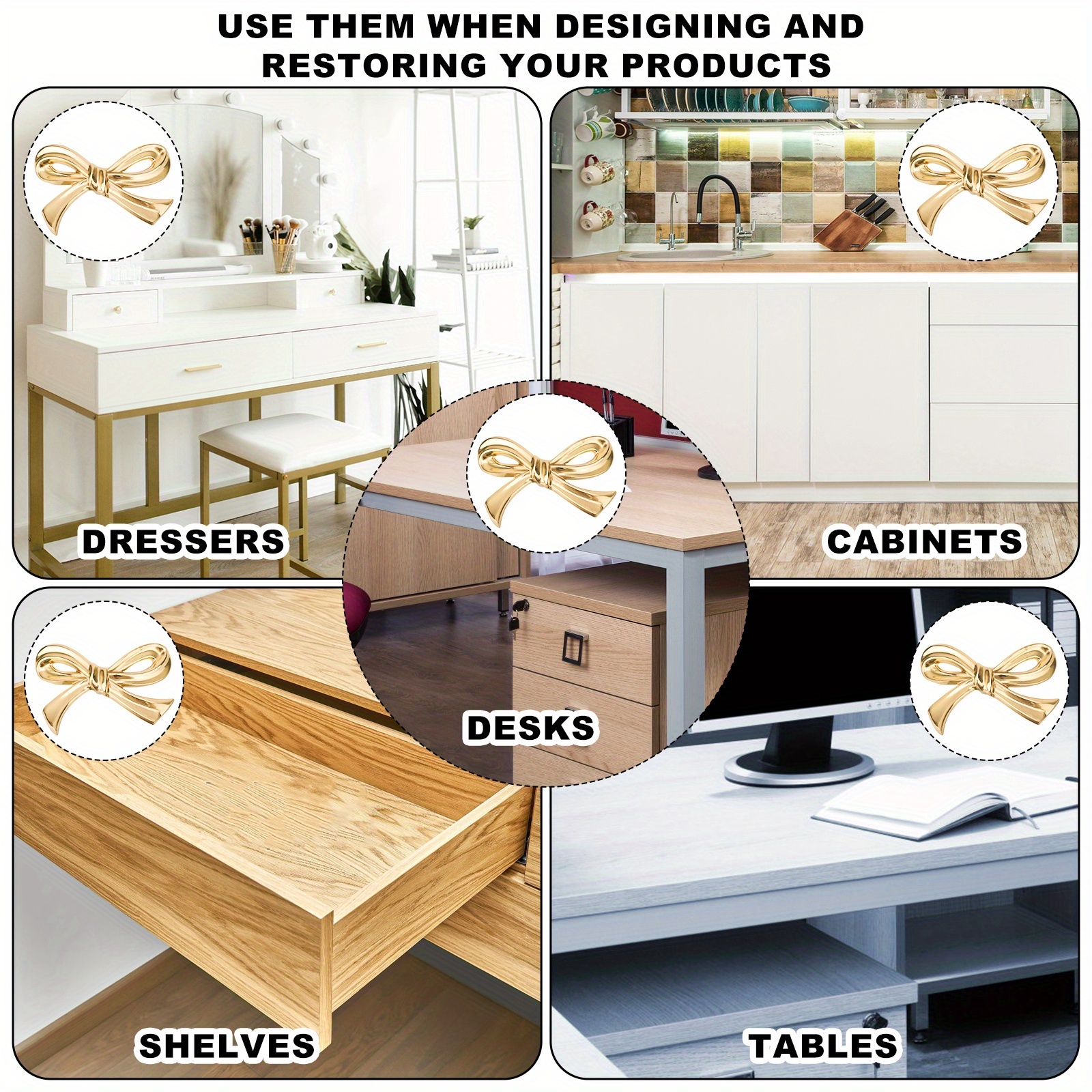 gold bow knobs for dresser Brass Bow Knob