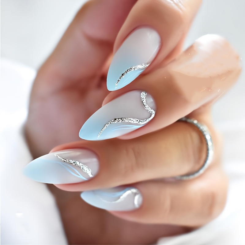 add a touch 4pcs 96pcs short almond shaped almond - Temu Japan
