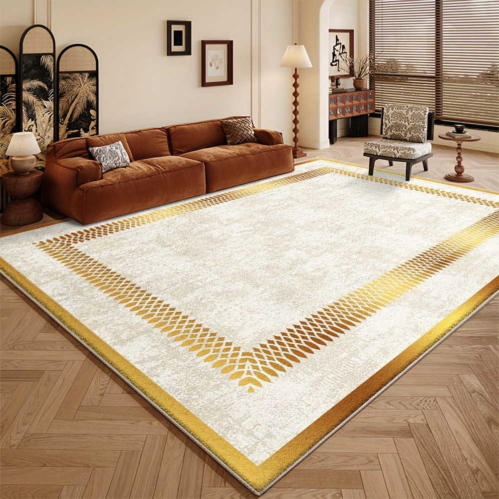 TEMU Tapis en velours 1 pièce, d'intérieur, pour chambre, entrée, à poils ras, et lavable en machine. Convient pour salon, chambre, bureau. Grande