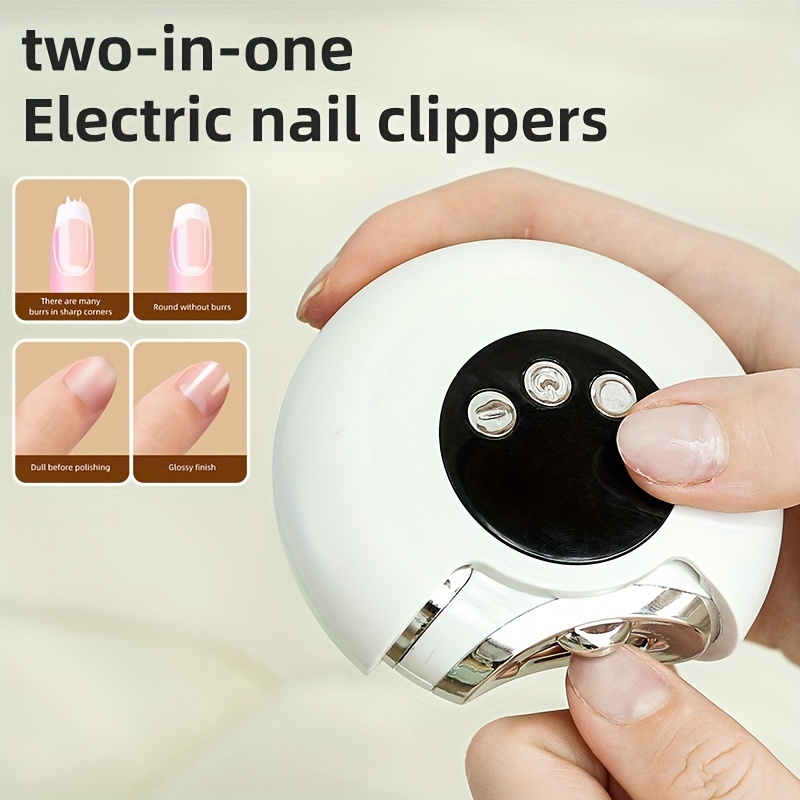 

Coupe-ongles électrique avec lumière 3 vitesses, vernis à ongles 2 en 1, rangement pour coupe-ongles, coupe-ongles électrique rechargeable par USB, sûr pour adultes et personnes âgées