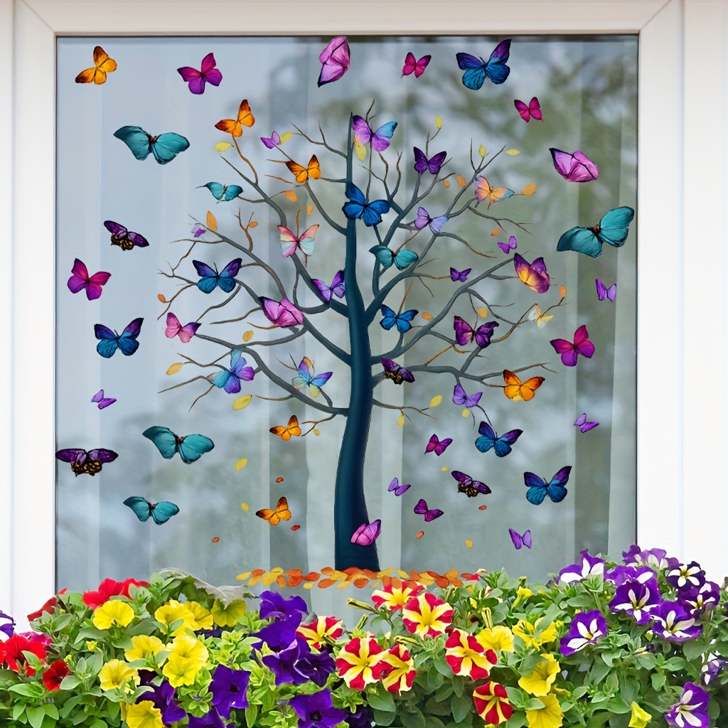 Tree Decorative Wall Sticker Self-adhesive Detachable Pvc Is Very Suitable For Your Living Room, Bedroom, Study, Home Decoration