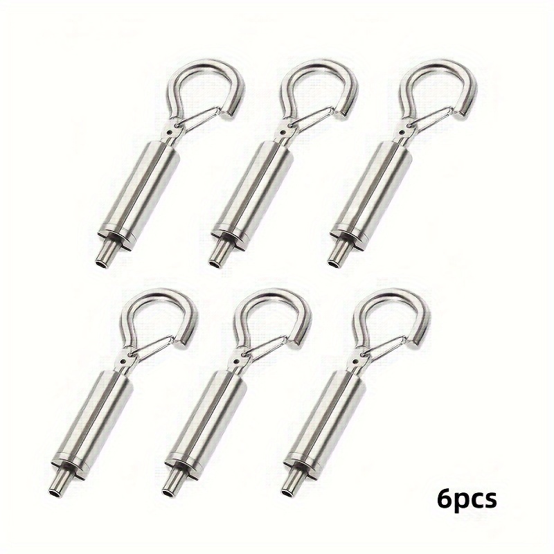 E-shop Set mit 6 Edelstahl-Seilverschlüssen, verstellbare Metallhaken-Spanner, geeignet für Zuhause, Büro, Camping und Esszimmerdekorationen, tragbare