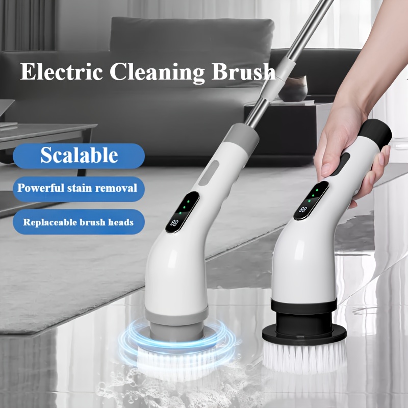 Electric Spin Scrubber, Cordless Shower Scrubber with 7