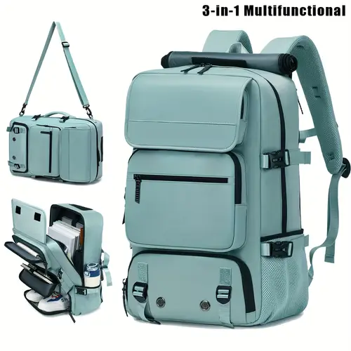 2025 new multi functional 16 inch laptop backpack for women men large capacity travel business bag with shoe pockets crossbody crisscross backpack straps durable nylon multiple compartments travel use military blue light purple light green black bag organized storage bag padded shoulder straps travel backpack