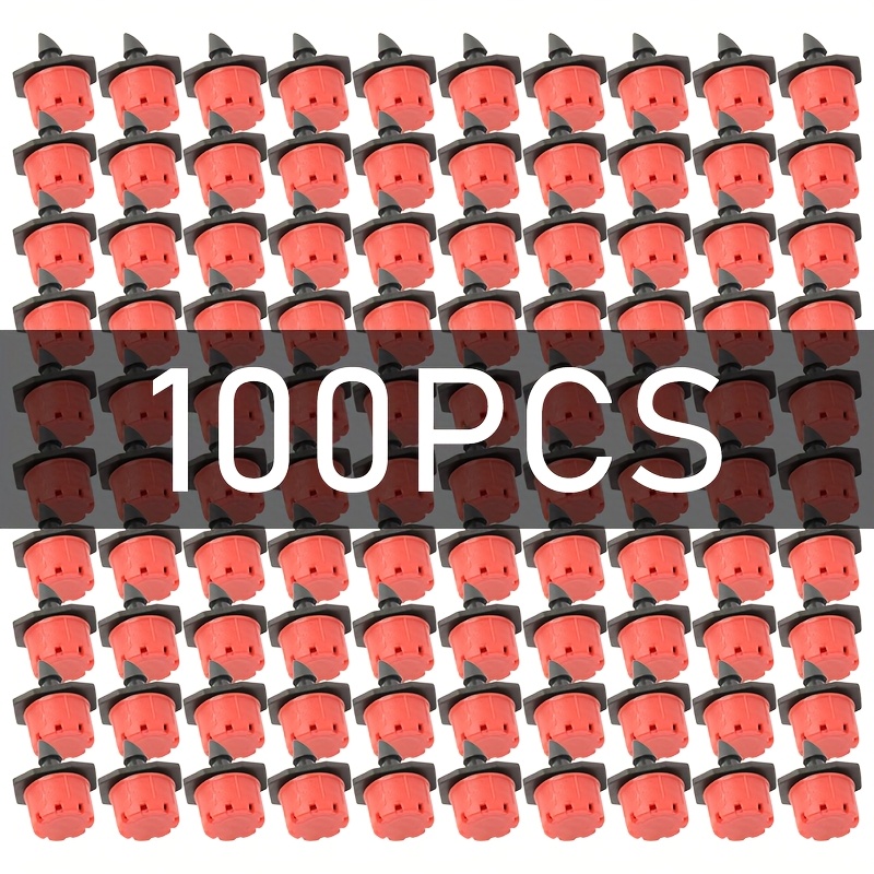 50-1000 kosov nastavljivih kapljač za namakanje vrta 1/4 palca z nazobčanimi kapalnimi emitorji 360 stopinj za zalivanje, kapljače proti
