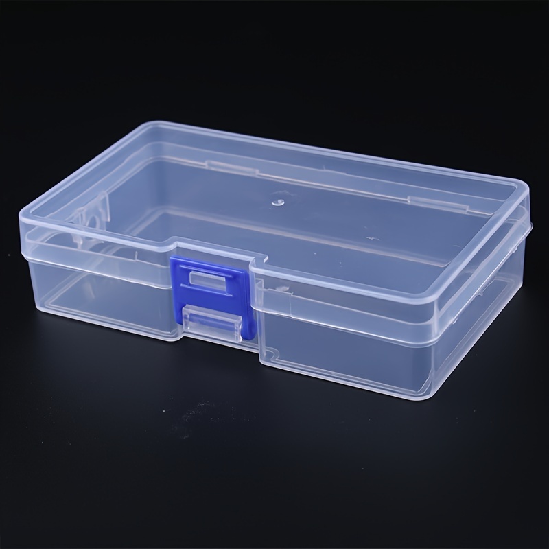 

5pcs Transparent Plastic Storage Box, Desktop Organizer Container, Small Accessories Box, Multipurpose Finishing Container For Small Items, , Jewelry, Stickers, Small Cards