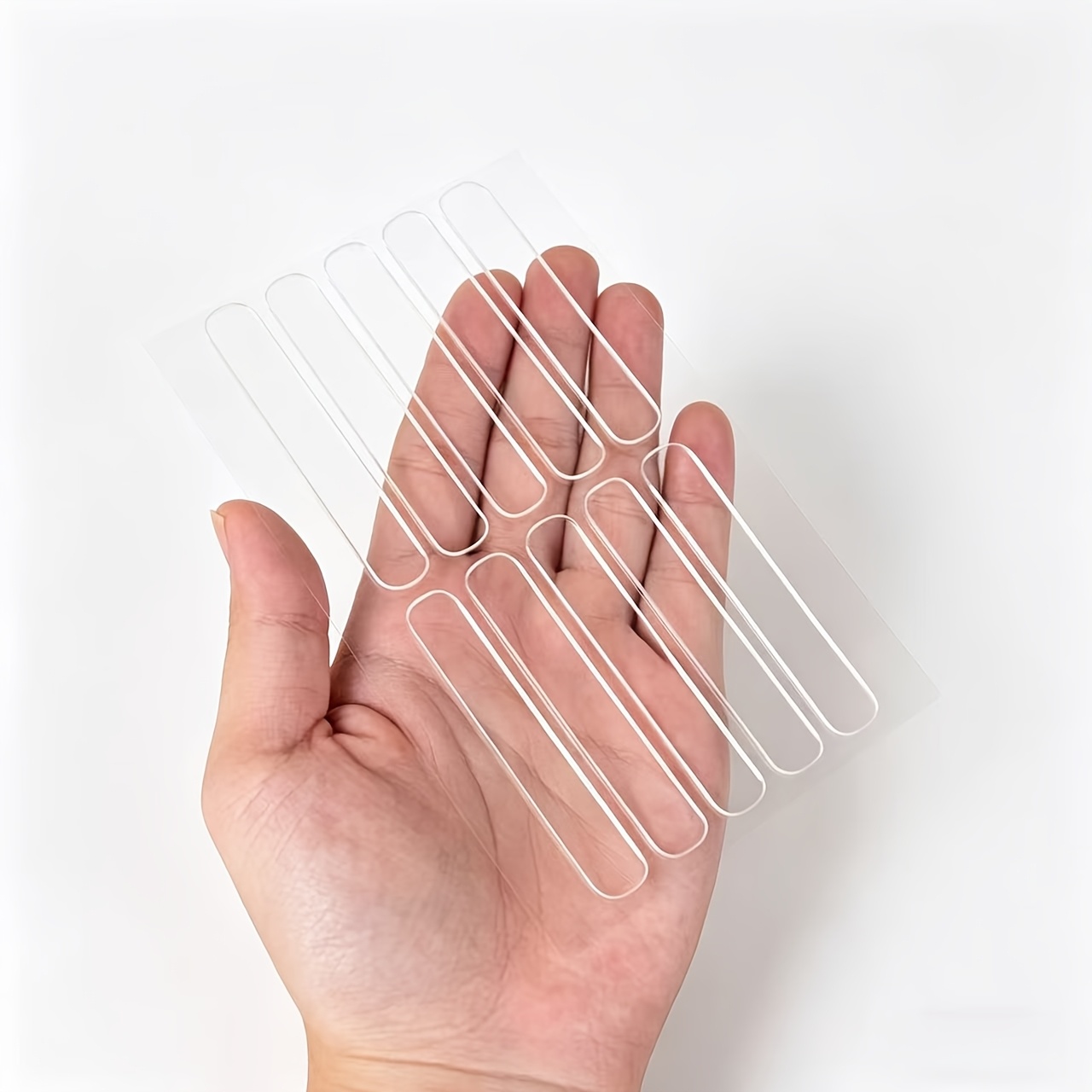 35pcs Clear Bumper Strips, Self-adhesive Invisible Silent Anti-collision Pads For Door Handles, Refrigerators And Cabinets, Home And Office Use