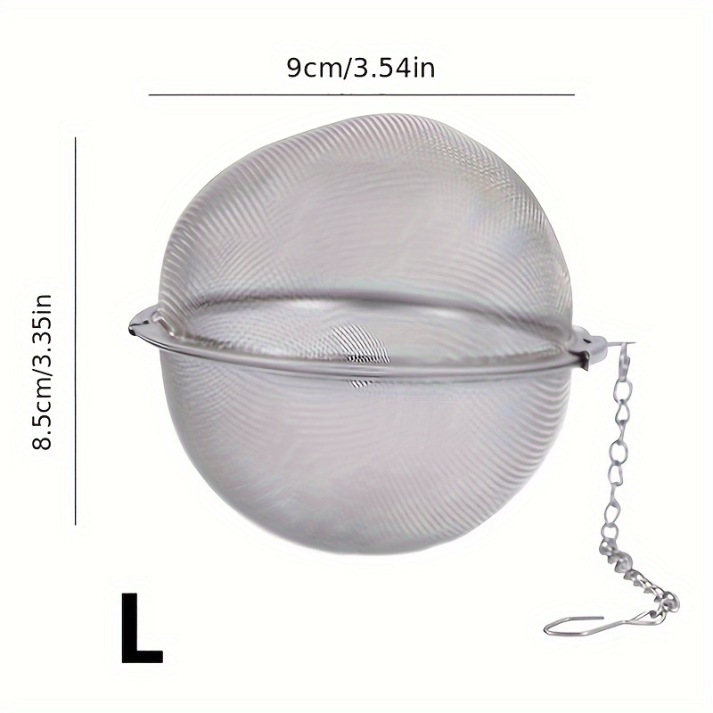 1pc Stainless Steel Tea Infuser, Durable Mesh Strainer For Loose Leaf Tea, Spices, And Soup Bags - Kitchen Cooking Tool