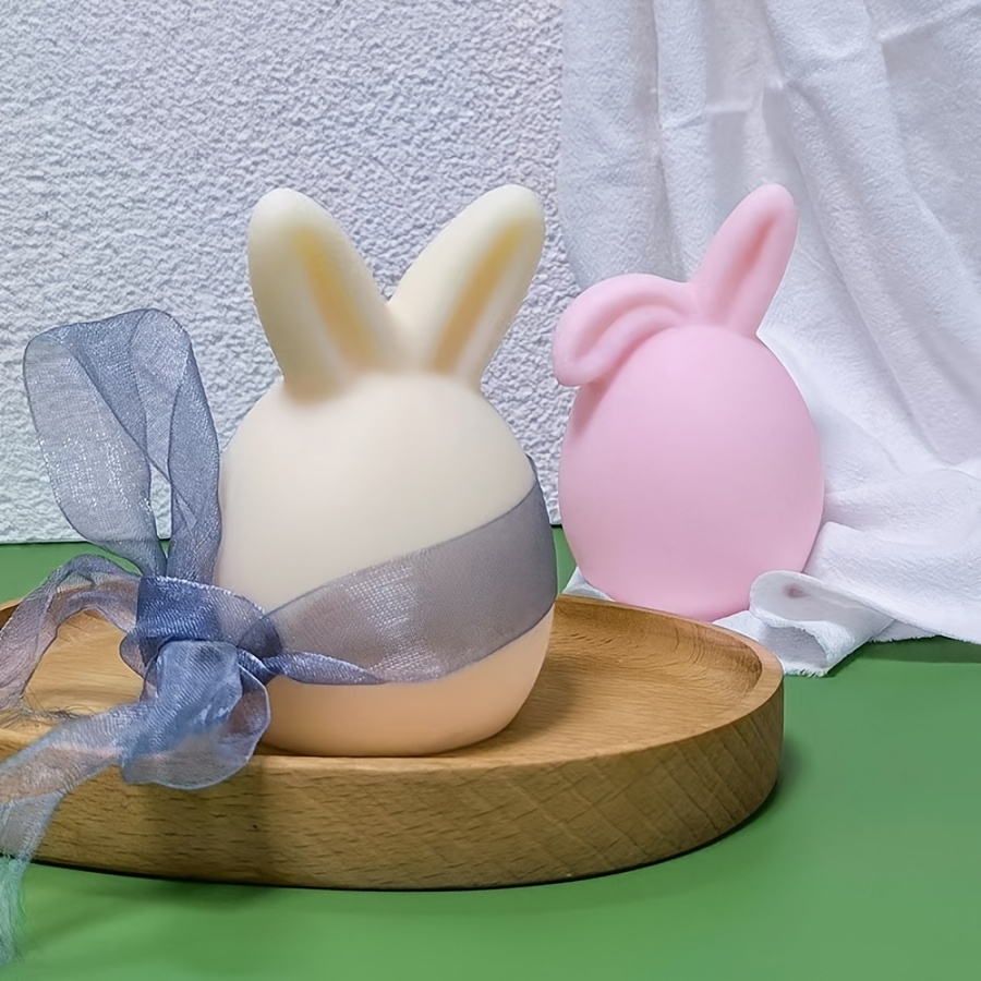 

3d Rabbit Silicone Mold For Candle Making - Diy Aromatherapy Craft & Plaster Casting, Home Art Decor Gift