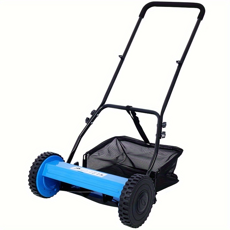 5 blade Push Reel Lawn Mower Blue Color - Temu