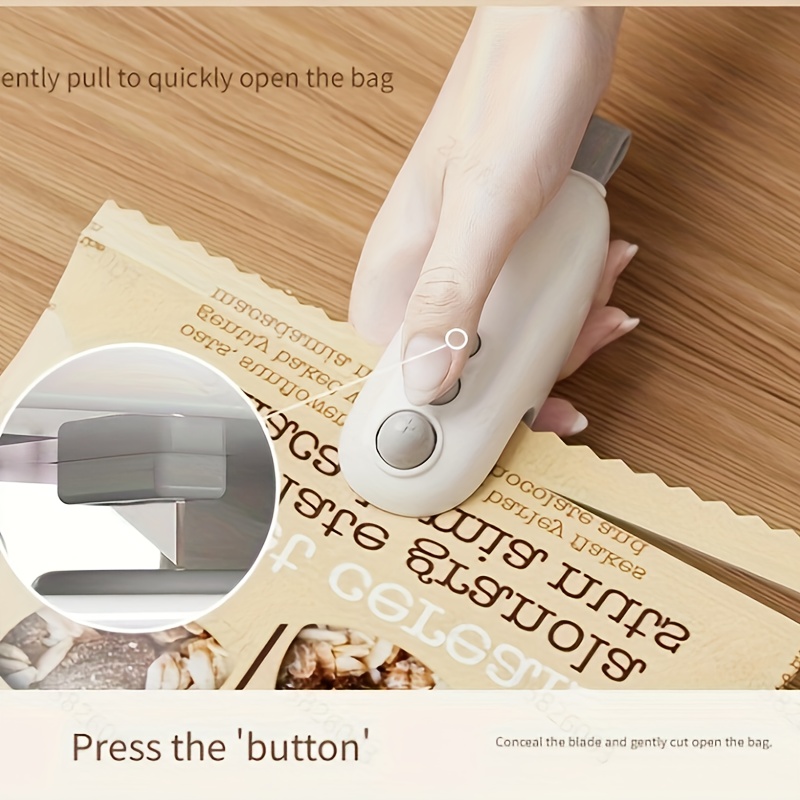 compact usb rechargeable mini food sealer automatic snack bag clip freshness keeper for kitchen and dining details 1