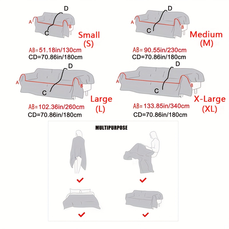 Mirror Yi Thick Plush Sofa Cover, Pet-Friendly Design