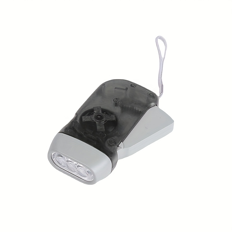 TEMU Self Powered Hand Cranked Flashlight With 3 Bright Led Lights, Used For Camping, Home, And Emergency Survival, A Must-have Hand Cranked Electric Flashlight