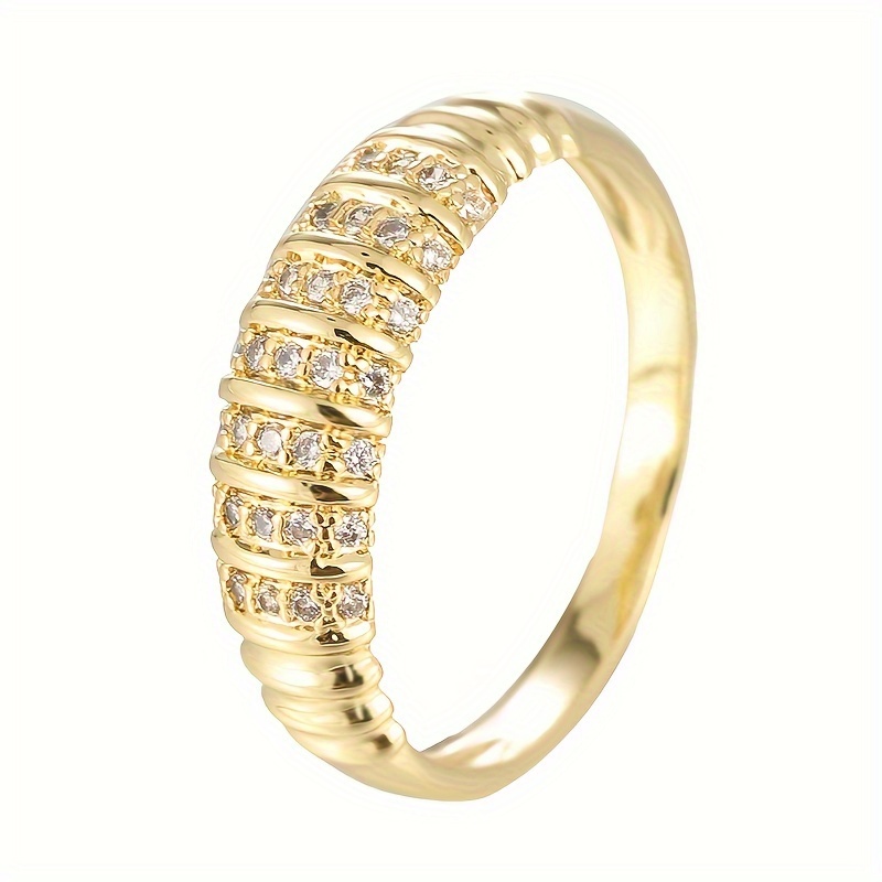 Synthetic Zirconia Spiral Women's Ring