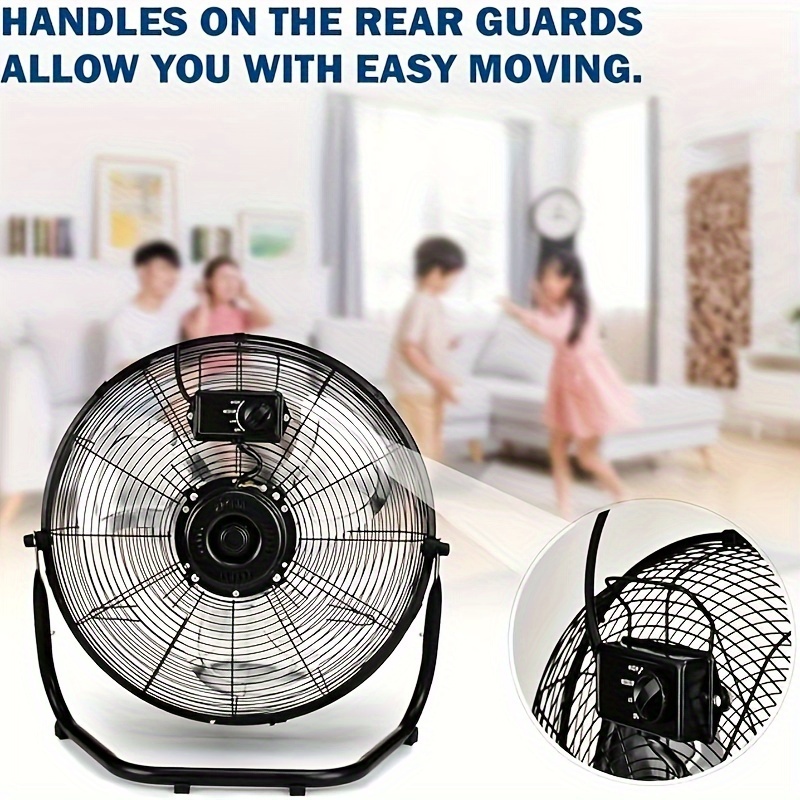 

Simple Deluxe 20 Inch 3-speed Heavy Duty Metal Industrial Floor Fan For Warehouse, Workshop, Factory And Basement, Black