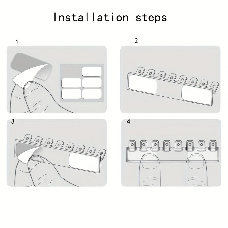 Wall-Mounted Transparent Acrylic Jewelry Hooks, 3/6pcs Set