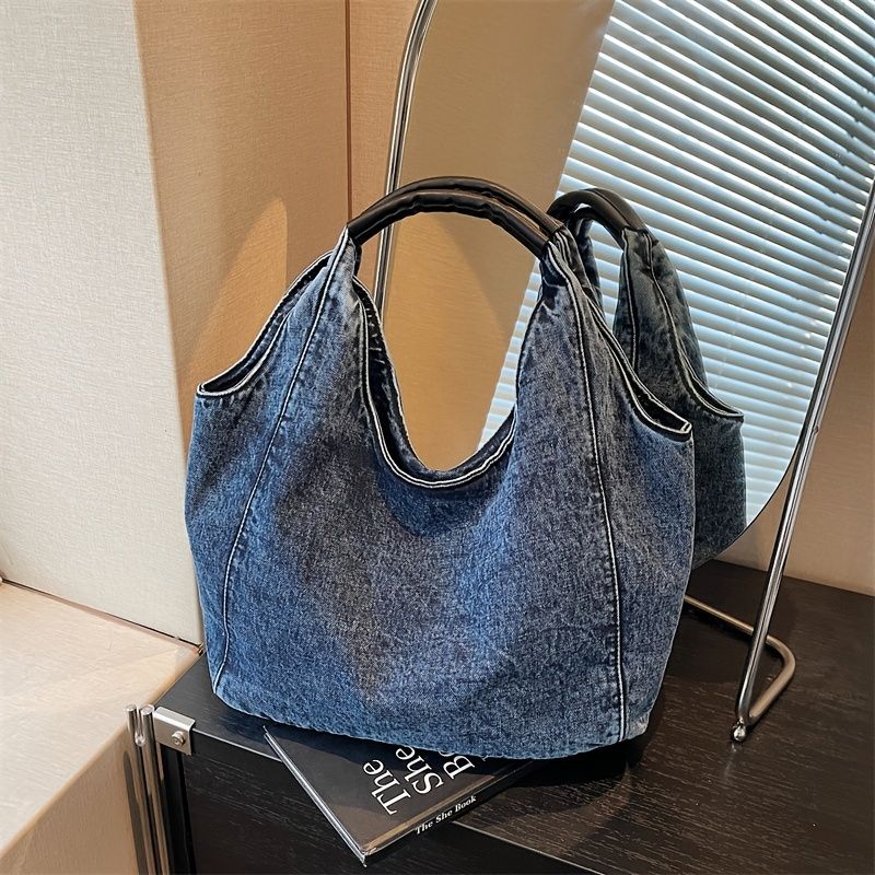High-End Retro Casual Commuter Tote Bag - Spacious, Crossbody or Shoulder