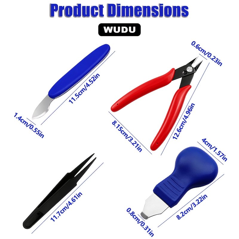 TEMU Multifunctional 3d Printer Tool Kit, Including Pry Tool, File, Pliers, And Tweezers, For Model Trimming, Drilling, Polishing, And Removing