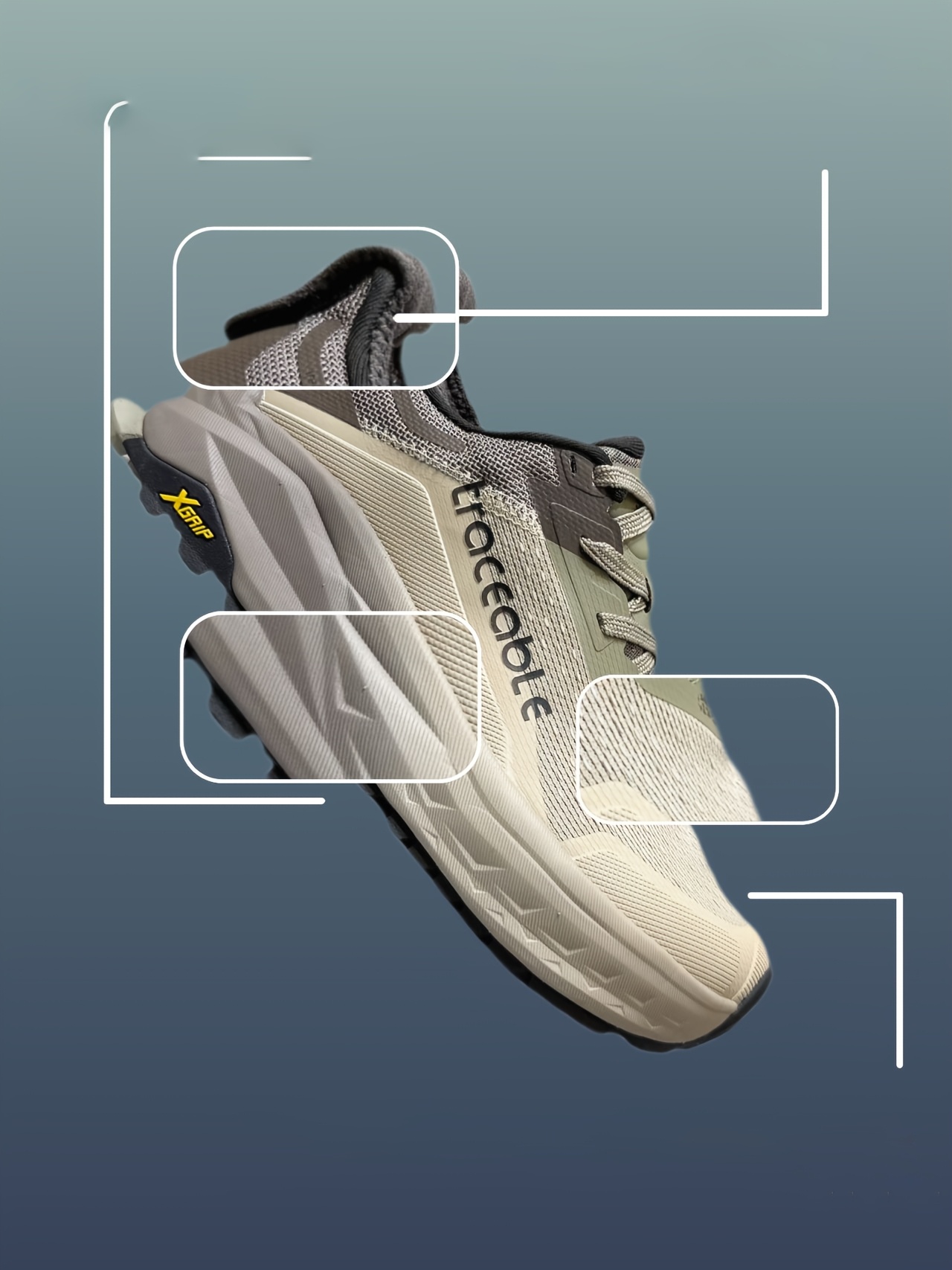 Sneakers, Men's Outdoor Shoes, Anti-Slip Comfortable Casual Shoes, Men's Outdoor Camping Sports Trail Running Shoes, Fashionable and Versatile Trendy Shoes