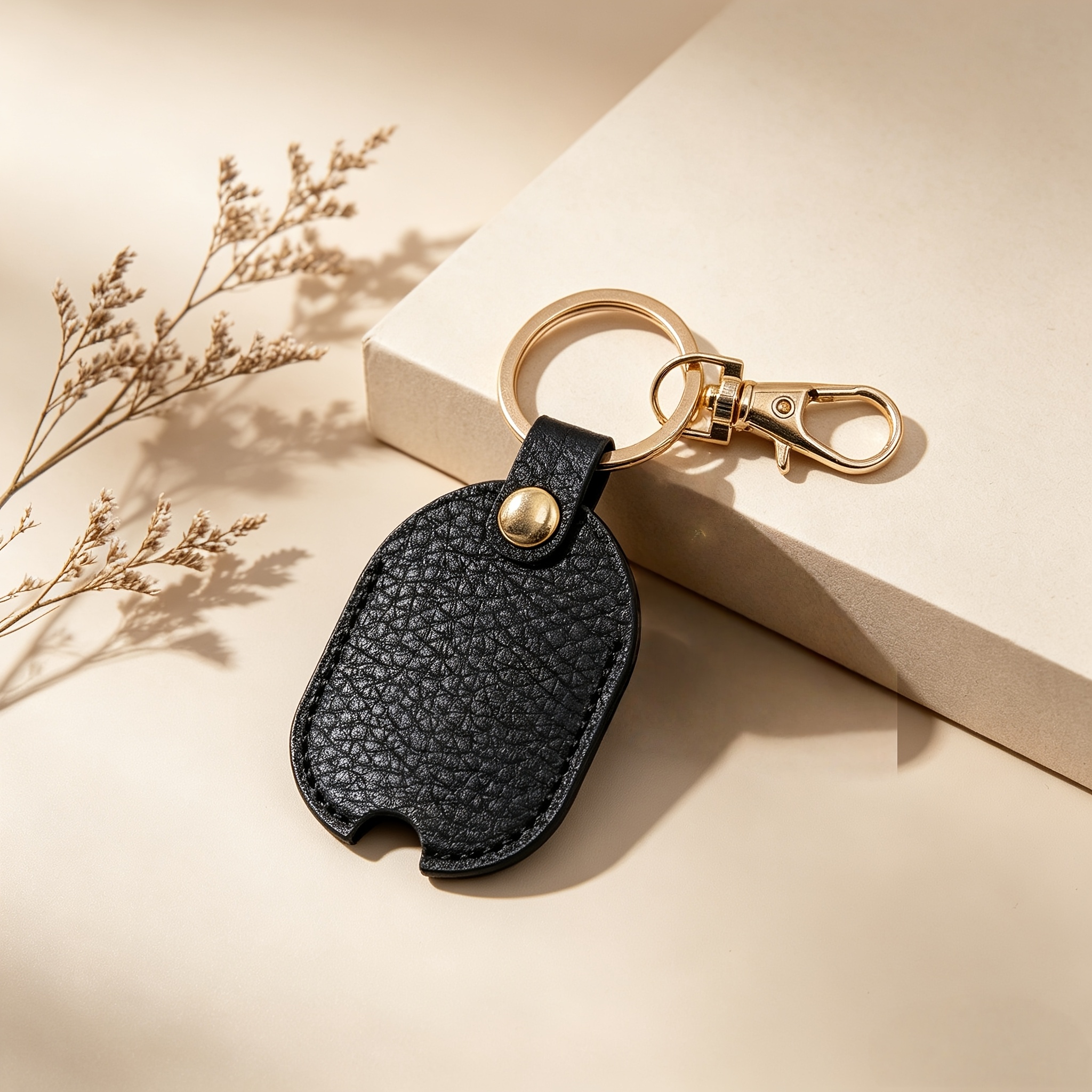 TEMU Car Key Case, Durable Key Bag With Anti-loss Door Key Hook, Fashionable Car Key Head Protector, Key Protector With Hanging Hook, Men Women Key
