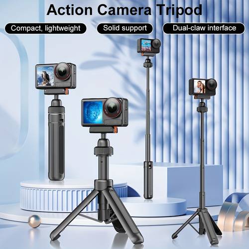 item picture vt09 action 5pro 4 3 action camera handheld selfie stick magnetic quick release retractable portable tripod aluminum alloy extension pole support
