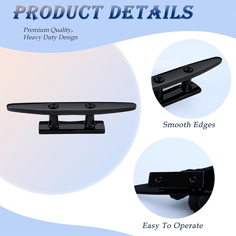 4pcs Open Base Dock Cleats, Marine Dock Cleats for Boats