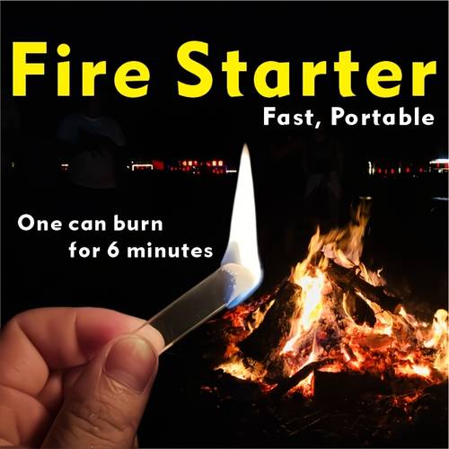 60pcs outdoor fire starter strips waterproof and fire resistant fire starter tool outdoor survival gear outdoor bbq essential for and campfire