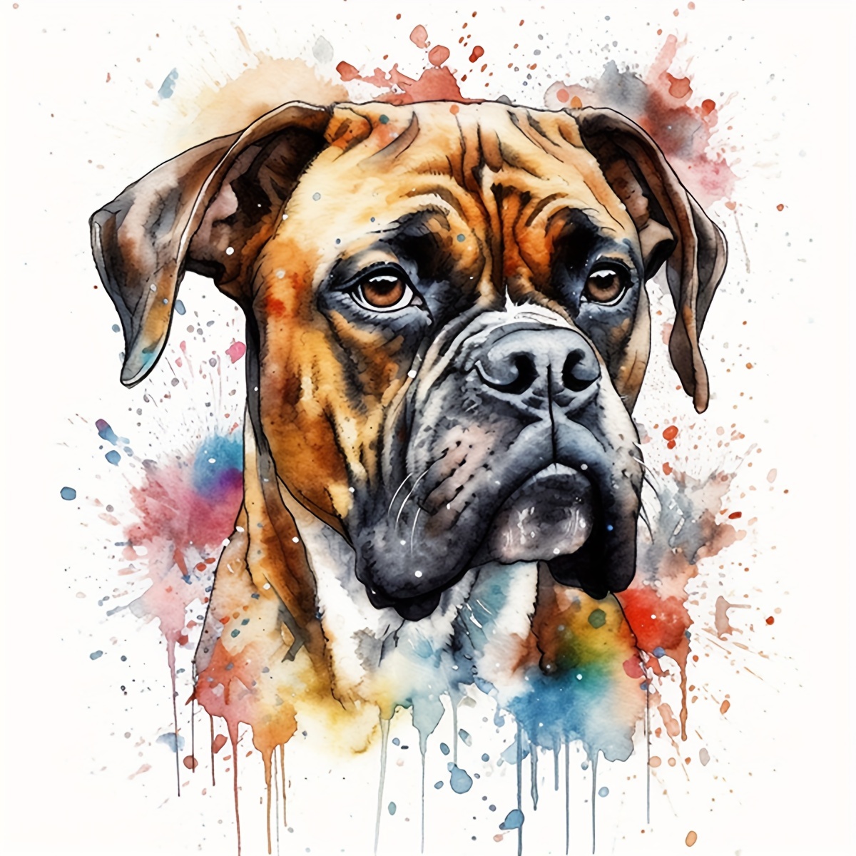 

1pc 7.9*7.9in 5d Diy Diamond Art Painting, Dog Animal, Full Diamond Art Painting, Embroidery Kits, Handmade Home Decor