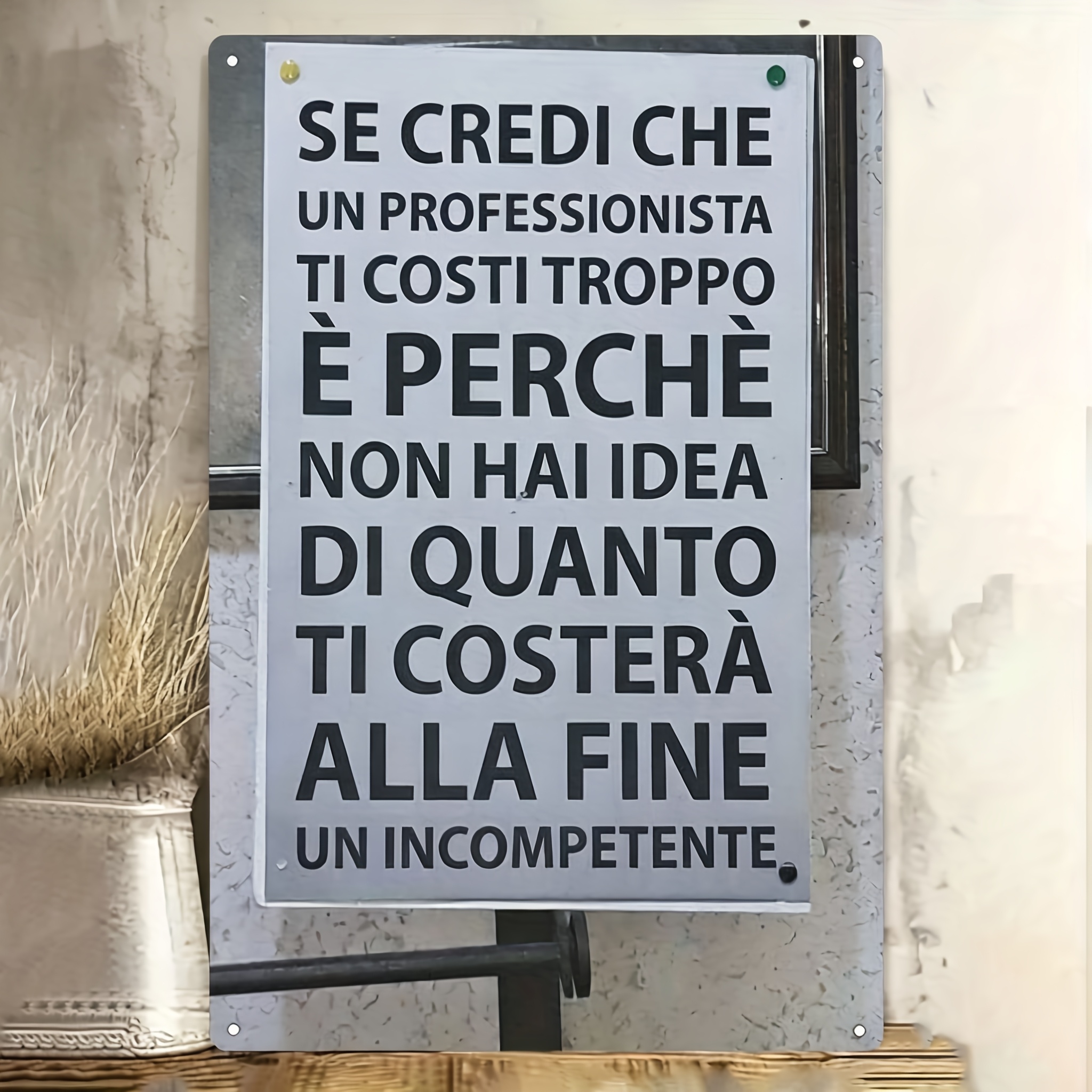 TEMU Un' da parete italiana ispiratrice - 20.32X30.48 cm, decorazione motivazionale con testo su sfondo , facile da appendere, adatta per la casa,