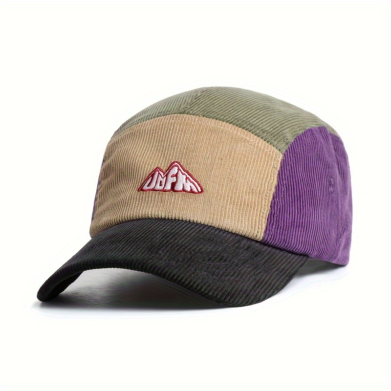 Image of Autumn And Winter New Japanese Retro Embroidery Baseball Cap Men And Women Sun Hat Street Corduroy Duck Tongue Hat