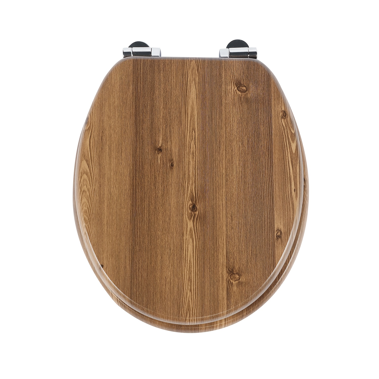 Sainos Mdf Toilet Seat, Soft Close Mechanism Toilet Lid, O-shaped Toilet Seat, Adjustable Alloy Hinges Prevent Rusting, 180kg Load Capacity