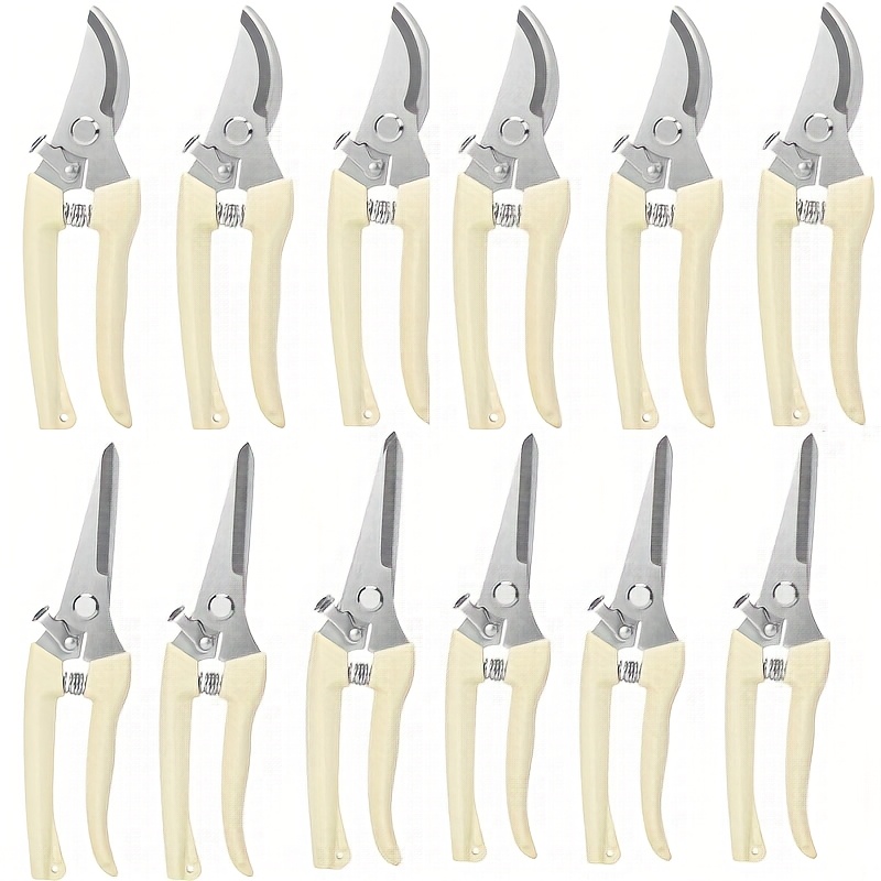 TEMU 12 Stainless Steel Pruning Shears With Sharp For Plants, Flowers And Fruit Trees, Comfortable Grip, Ideal Gardening Gift For Men And Women