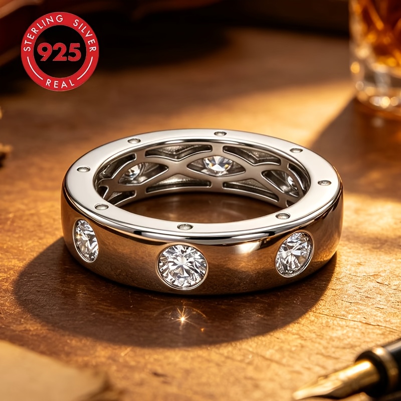 Image of 925 Sterling Silver Exquisite Ladies' Fashion Ring, Elegant And Trendy, High-end Women's Jewelry Ring With A Beautiful , Suitable For Vacation Trips, Daily Wear, And An Ideal Commemorative Gift For