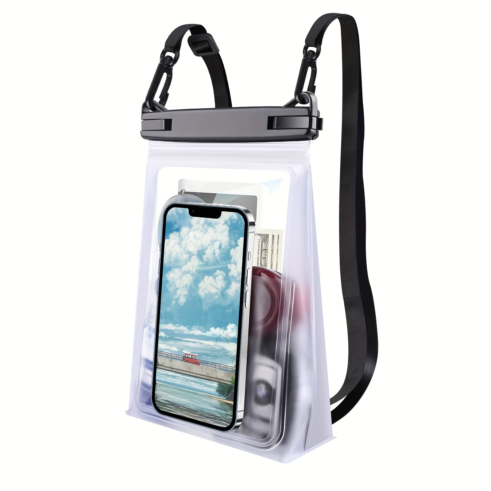 

1pc Waterproof Phone Bag - Touchscreen Phone Pouch For Swimming, Sports, Outdoor Activities - Fits Phones Up To 8.5 Inches, Crossbody Water Proof Pouch