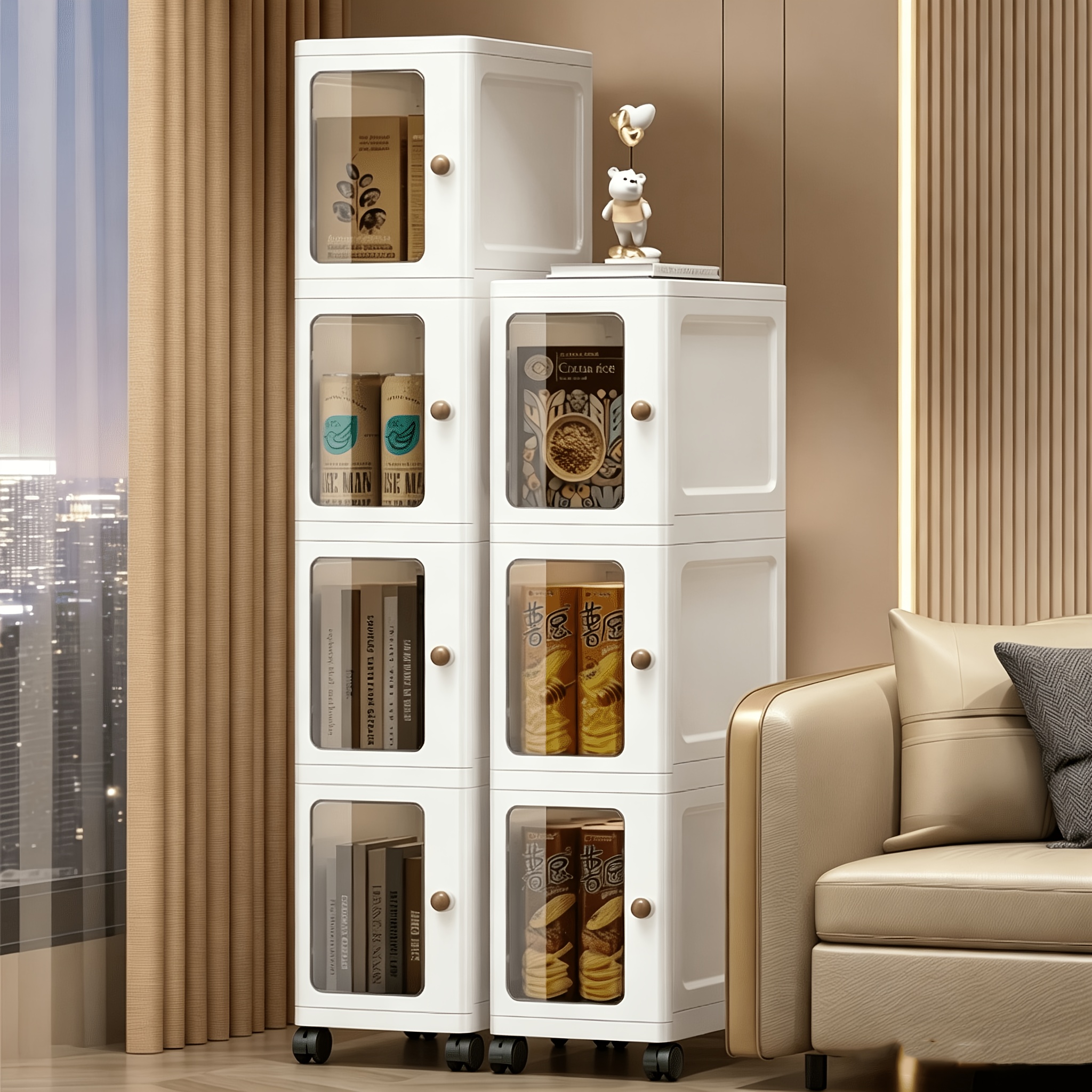 Plastic Multi-Layer Foldable Storage Cabinet for Bathroom