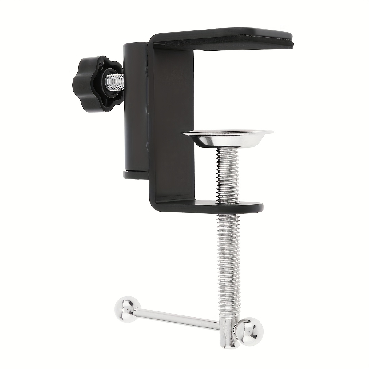 Desk C Clamp Fixed Metal Bracket Clip For Swing Arm Magnifying Desk Lamp, Microphone, Camera With 1/2 Inch Thread Hole