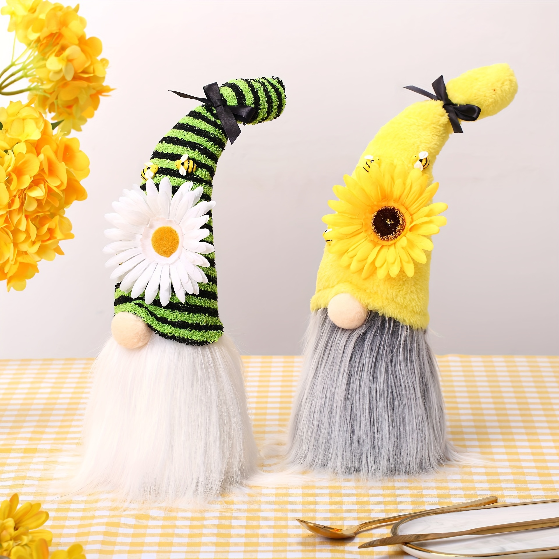 Cute Sunflower Bee Gnome Doll Ornament bee Gnomes Plush - Temu Canada