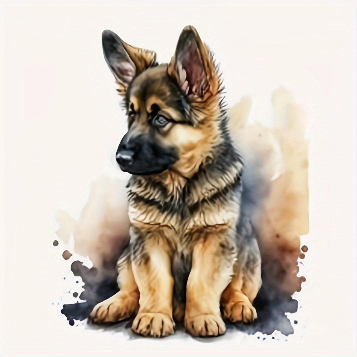 Image of Puppy Animal Diamond Painting Tool For Adults 5d Tool For Beginners Diamond Gemstone Home Wall Painting Art Decor Gift Art Supplies, Crafts And Sewing