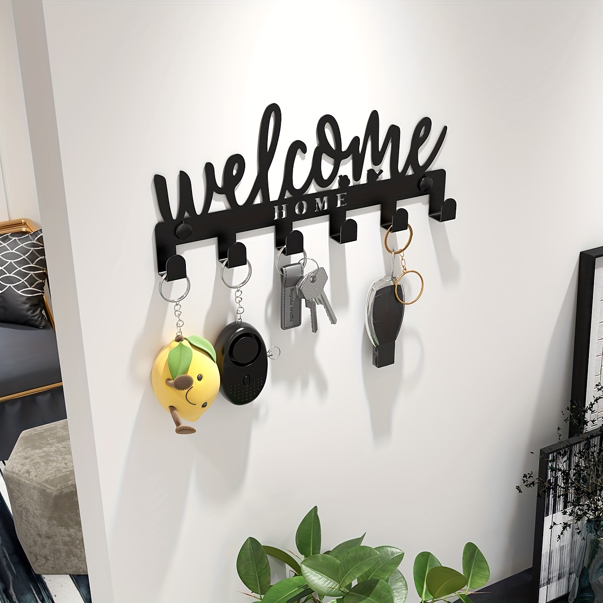 welcome home wall mounted key hook rack fashion Temu United Arab